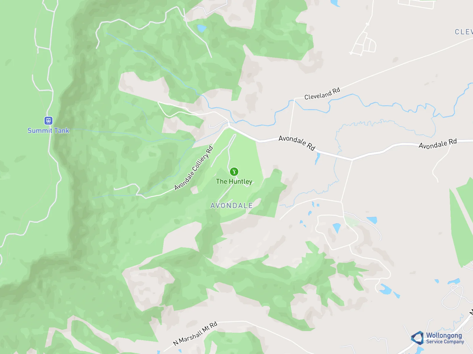 Service area map for Avondale