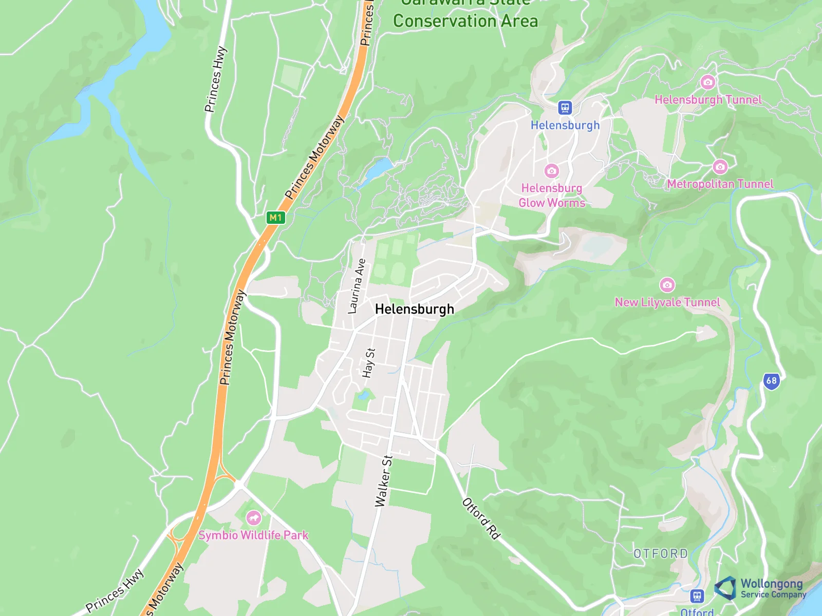 Service area map for Helensburgh